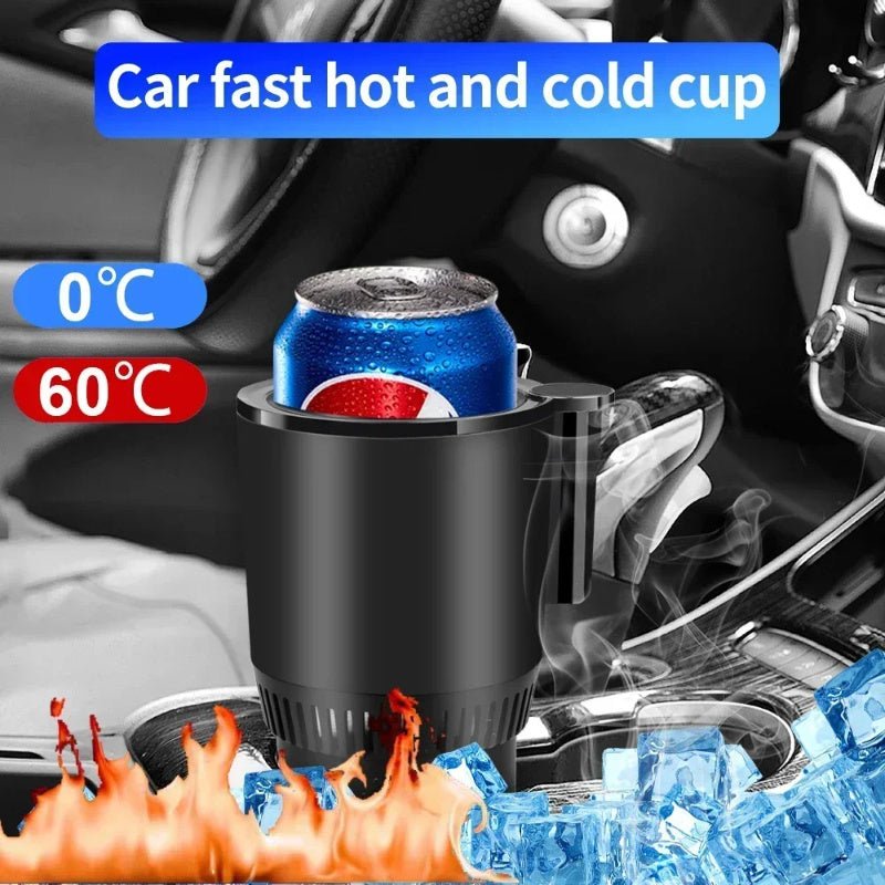 2 In1 Car Heating Cooling Cup 12V Smart Car Cup Holder Digital Temperature Display Drink Cup Warmer Cooler Mini Car Refrigerator - Luxury Ways