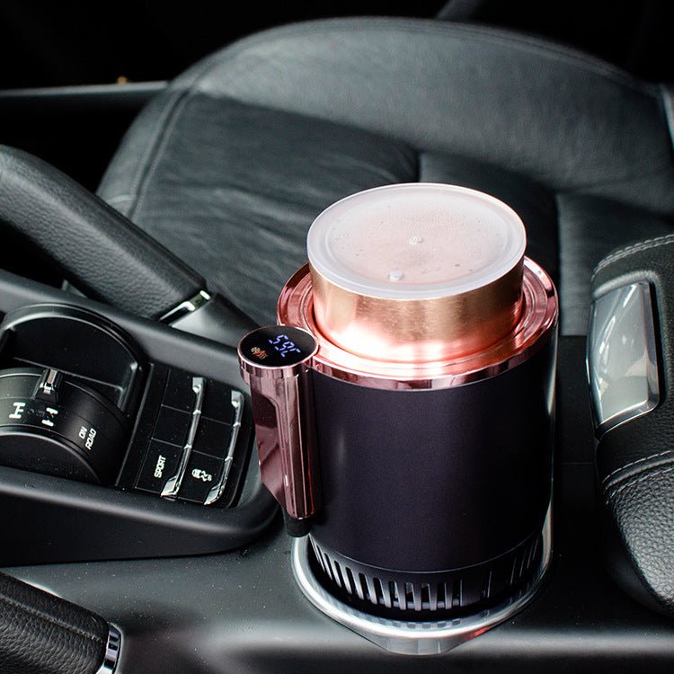 2 In1 Car Heating Cooling Cup 12V Smart Car Cup Holder Digital Temperature Display Drink Cup Warmer Cooler Mini Car Refrigerator - Luxury Ways