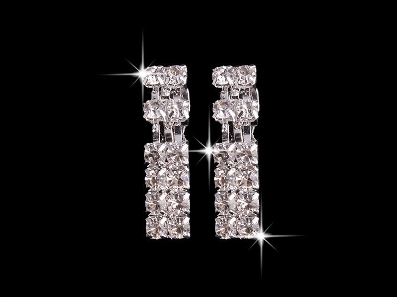 4 Pieces Rhinestones Necklace Set With Earrings Ring And Bracelet Fashion Jewelry For Women - Luxury Ways