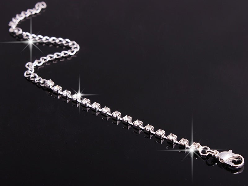 4 Pieces Rhinestones Necklace Set With Earrings Ring And Bracelet Fashion Jewelry For Women - Luxury Ways