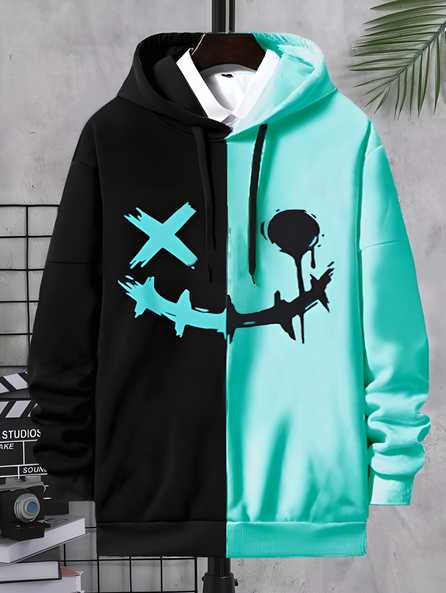 Cotton Printed Full Sleeves Mens Hoodie - Luxury Ways