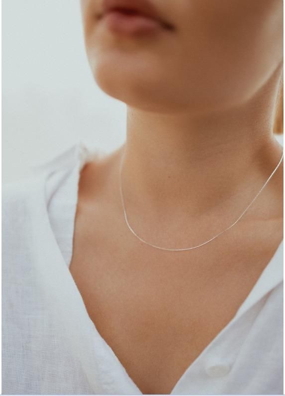 Fine Necklace Silver Beading Chain - Luxury Ways