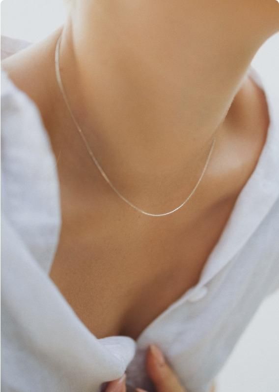 Fine Necklace Silver Beading Chain - Luxury Ways