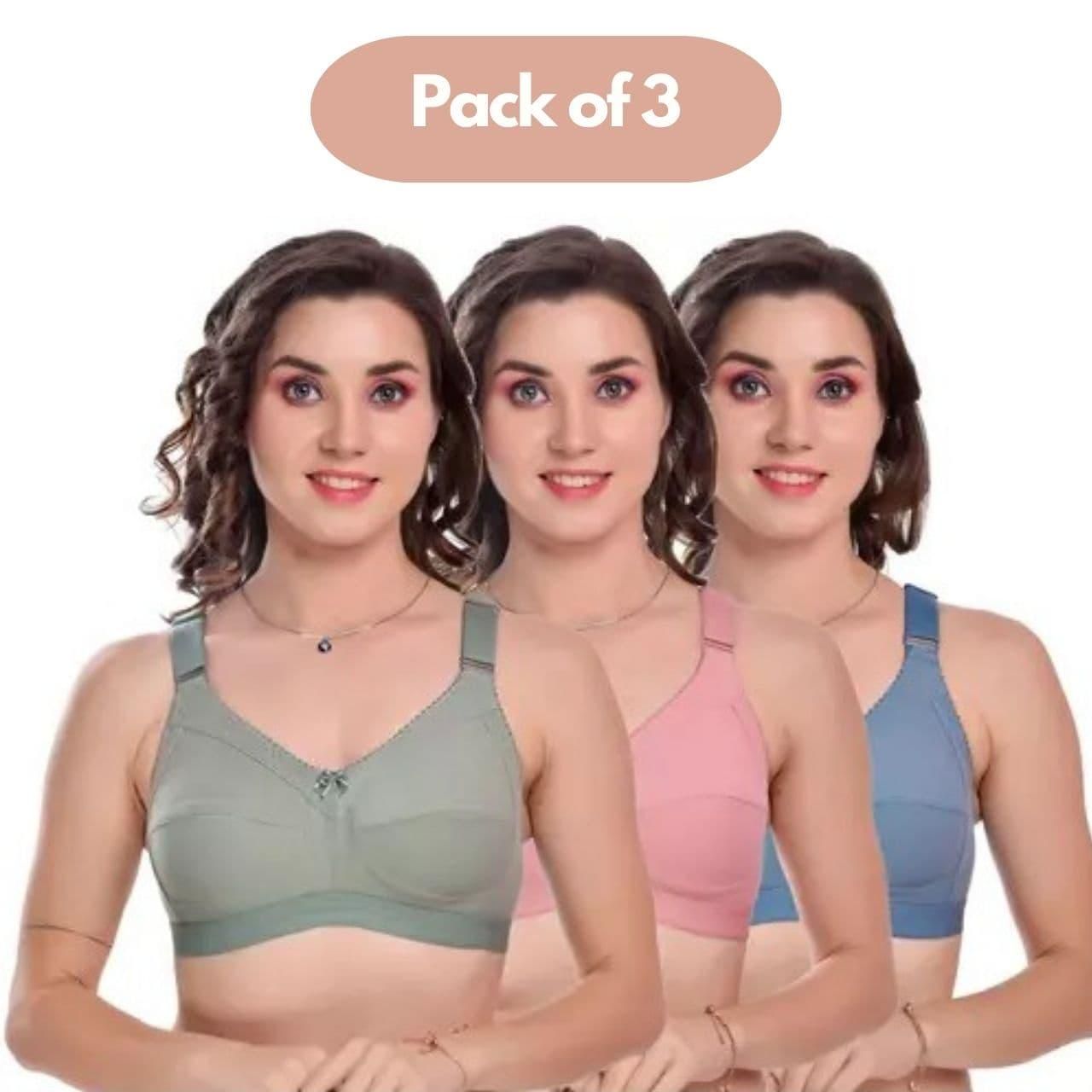 Full Coverage Non Padded Bra Pack of 3 - Luxury Ways