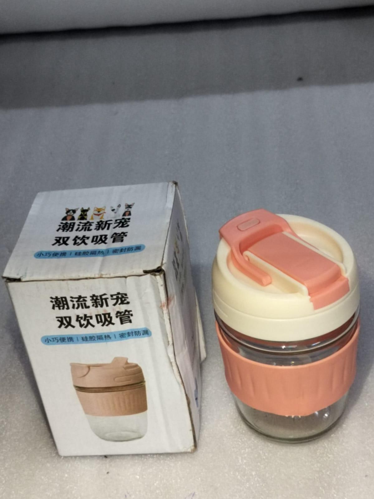 Glass Tumbler with Airtight Lid and Straw - Luxury Ways