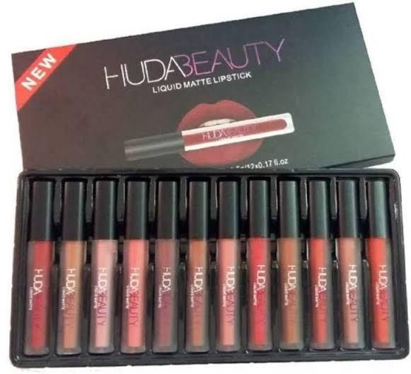 Huda Beauty matte Finishing Lipstick ( Pack of 12 ) - Luxury Ways
