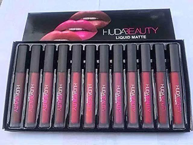Huda Beauty matte Finishing Lipstick ( Pack of 12 ) - Luxury Ways