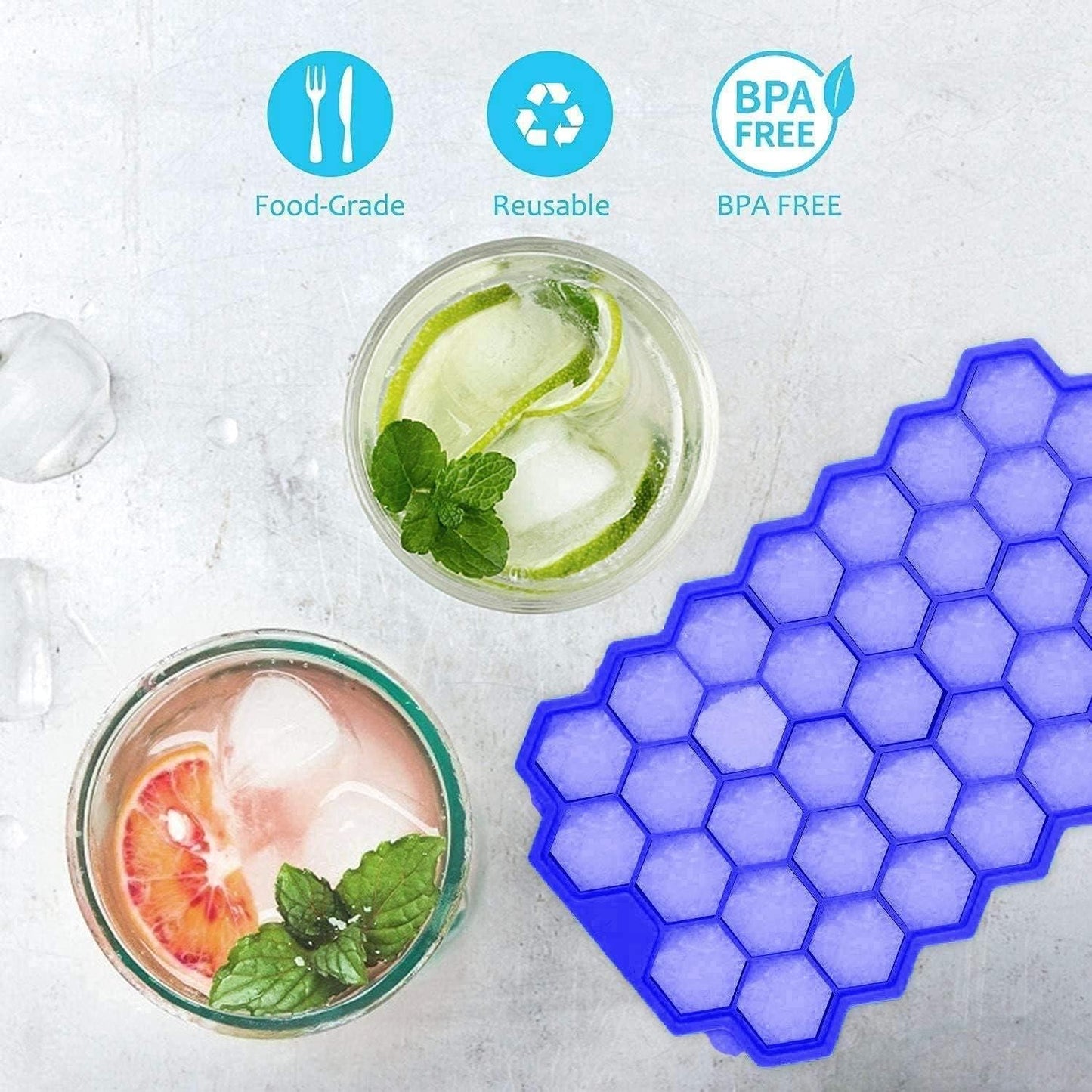 Ice Cube Maker Tray (Pack of 2) - Luxury Ways