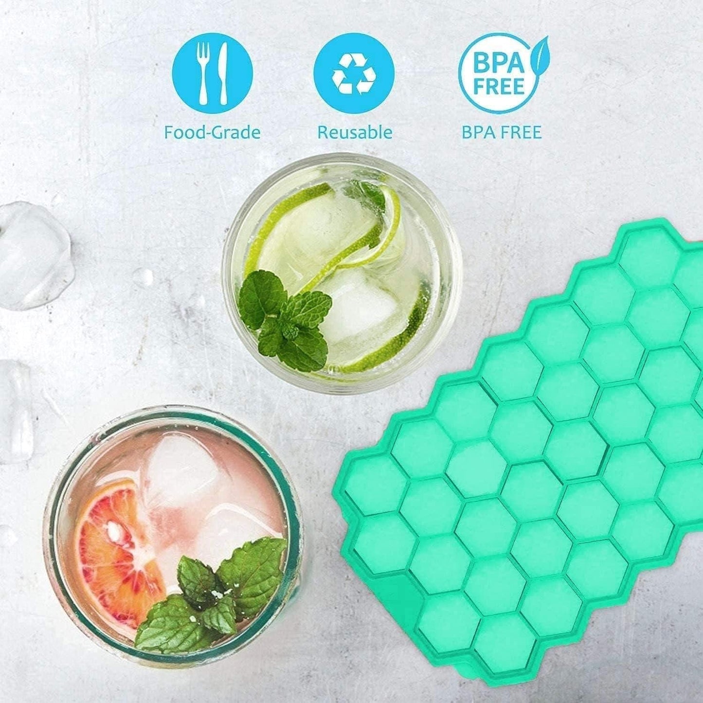 Ice Cube Maker Tray (Pack of 2) - Luxury Ways