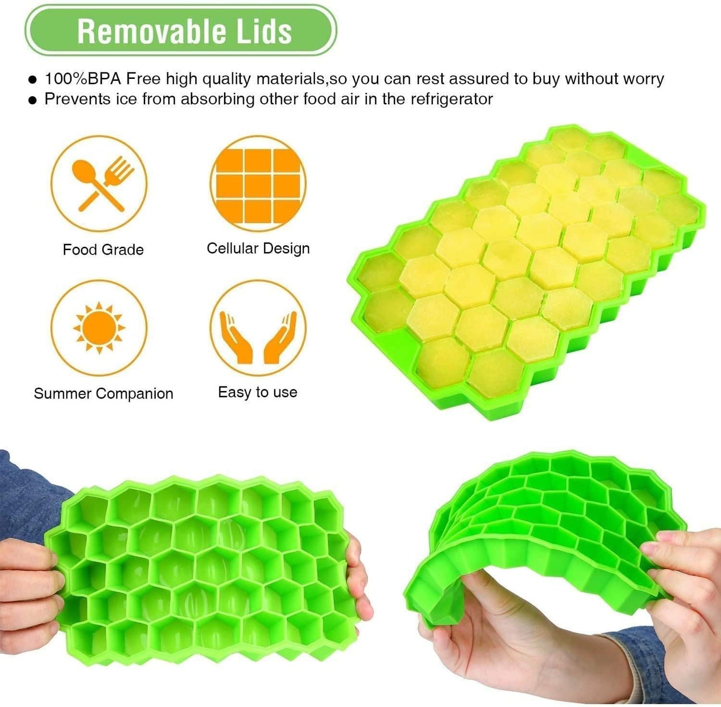Ice Cube Maker Tray (Pack of 2) - Luxury Ways