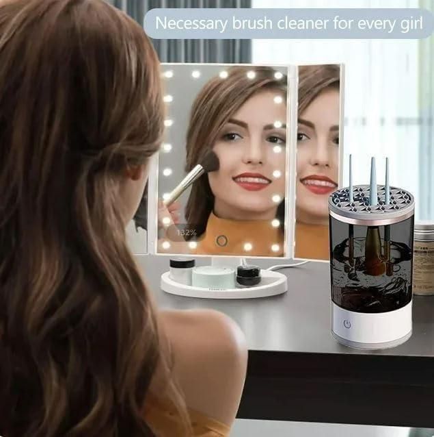 Make Up Brush Cleaner,Electric Brush Cleaner, USB Rechargeable Automatic Deep Cosmetic Cleaning Device - Luxury Ways