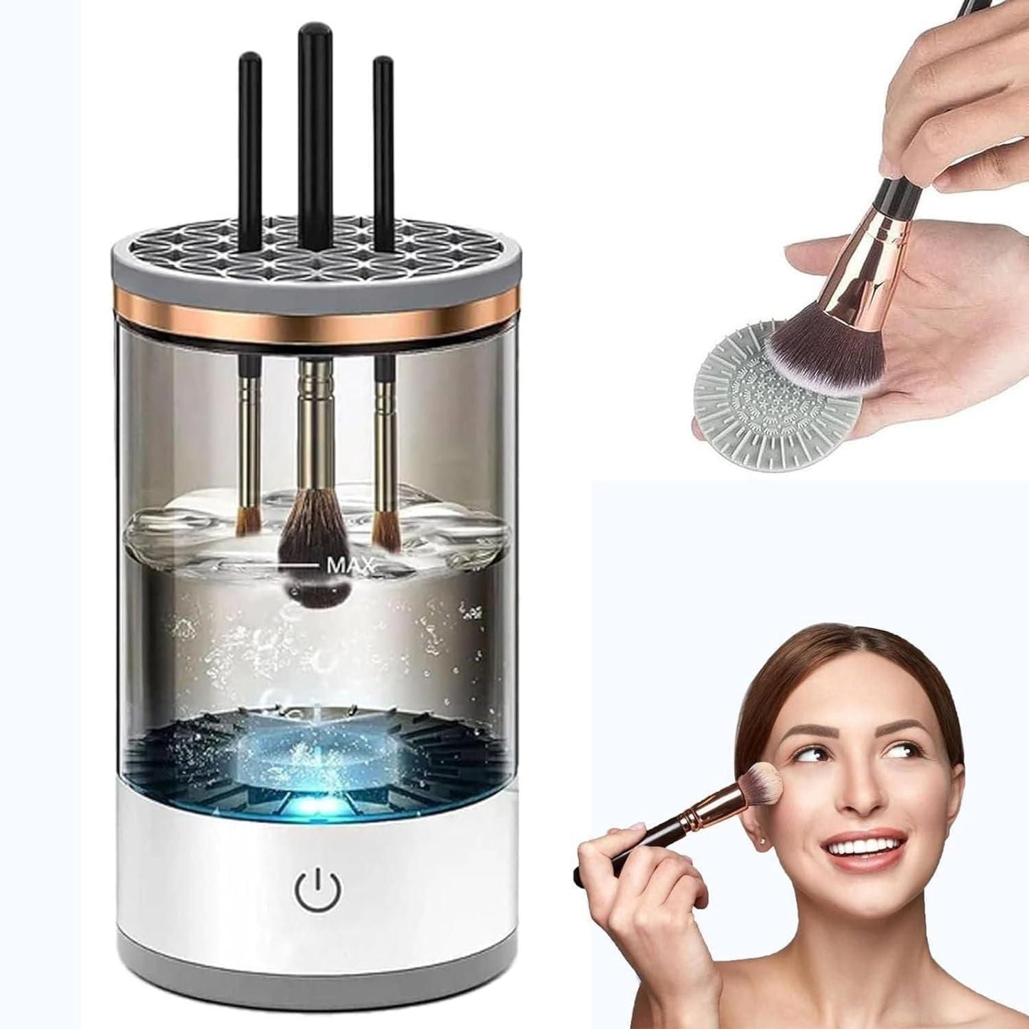 Make Up Brush Cleaner,Electric Brush Cleaner, USB Rechargeable Automatic Deep Cosmetic Cleaning Device - Luxury Ways