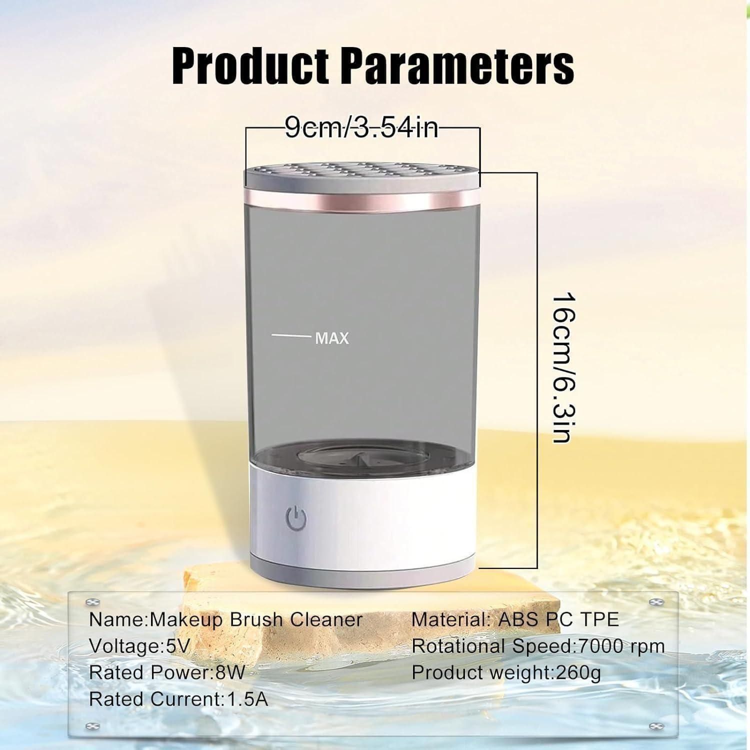 Make Up Brush Cleaner,Electric Brush Cleaner, USB Rechargeable Automatic Deep Cosmetic Cleaning Device - Luxury Ways