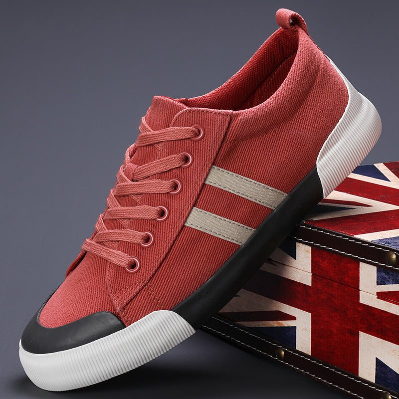 Men's Canvas Shoes Lightweight Breathable All - match Low Top - Luxury Ways