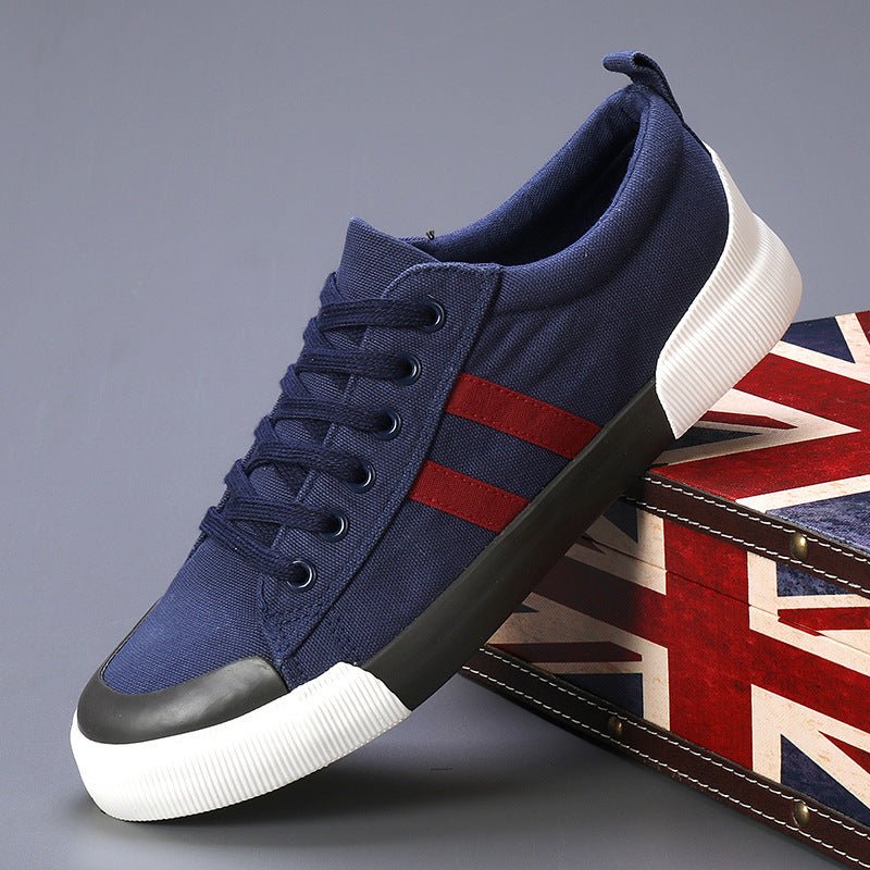 Men's Canvas Shoes Lightweight Breathable All - match Low Top - Luxury Ways