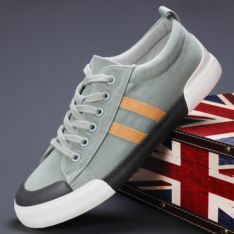 Men's Canvas Shoes Lightweight Breathable All - match Low Top - Luxury Ways