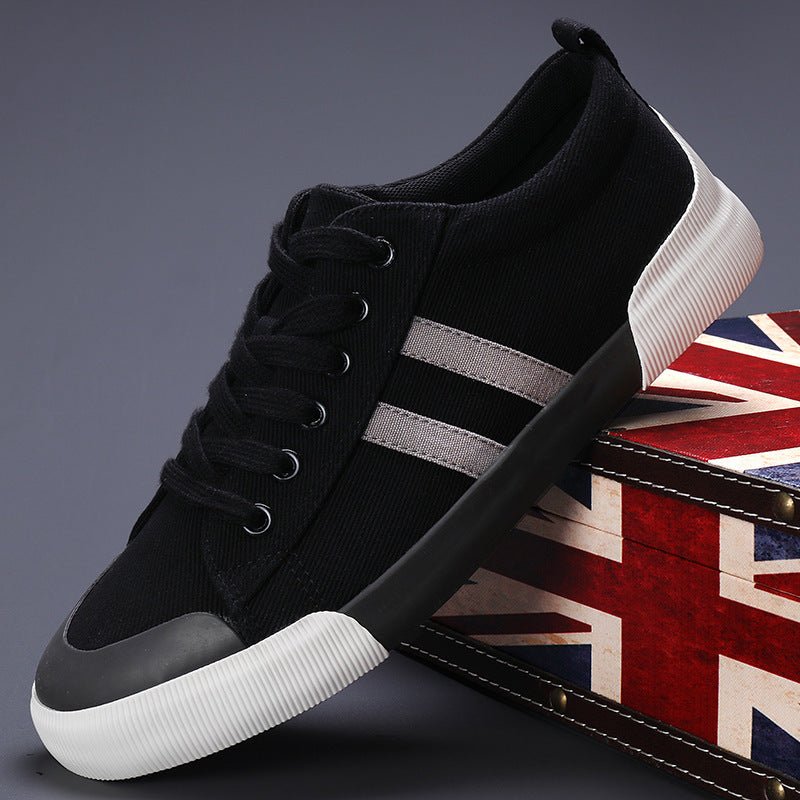Men's Canvas Shoes Lightweight Breathable All - match Low Top - Luxury Ways