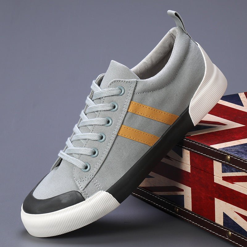 Men's Canvas Shoes Lightweight Breathable All - match Low Top - Luxury Ways