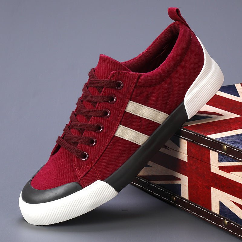 Men's Canvas Shoes Lightweight Breathable All - match Low Top - Luxury Ways
