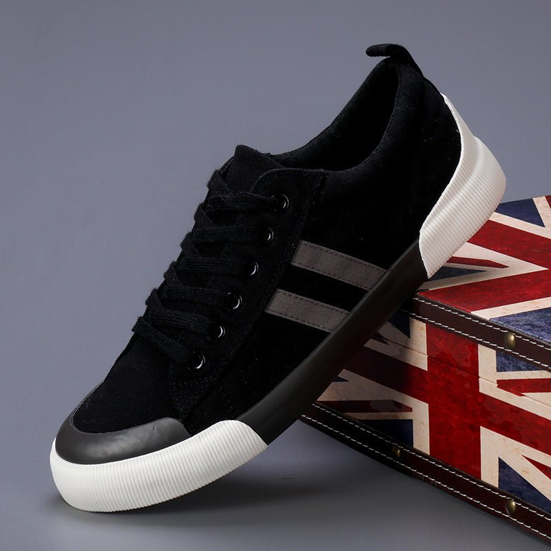 Men's Canvas Shoes Lightweight Breathable All - match Low Top - Luxury Ways