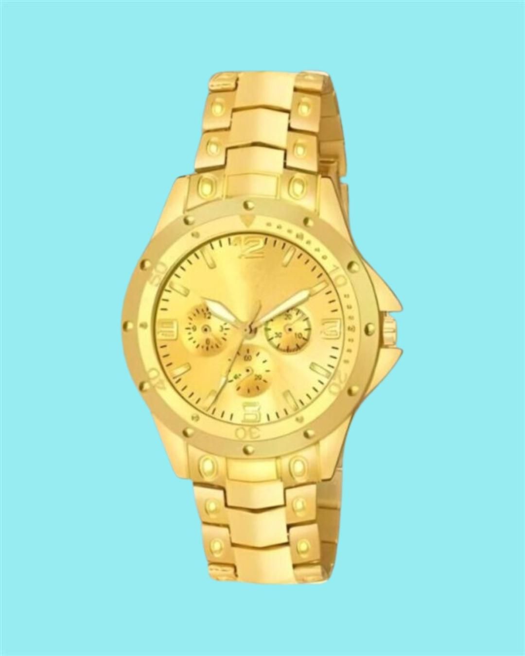 Men's Golden Stainless Steel Watches - Luxury Ways