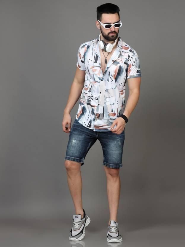 Men's Printed Rayon Half Sleeves Shirt - Luxury Ways