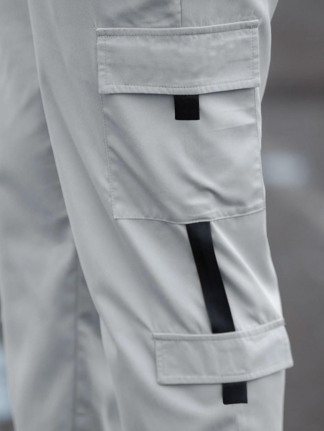 Men's Solid Cargo Pant Grey - Luxury Ways