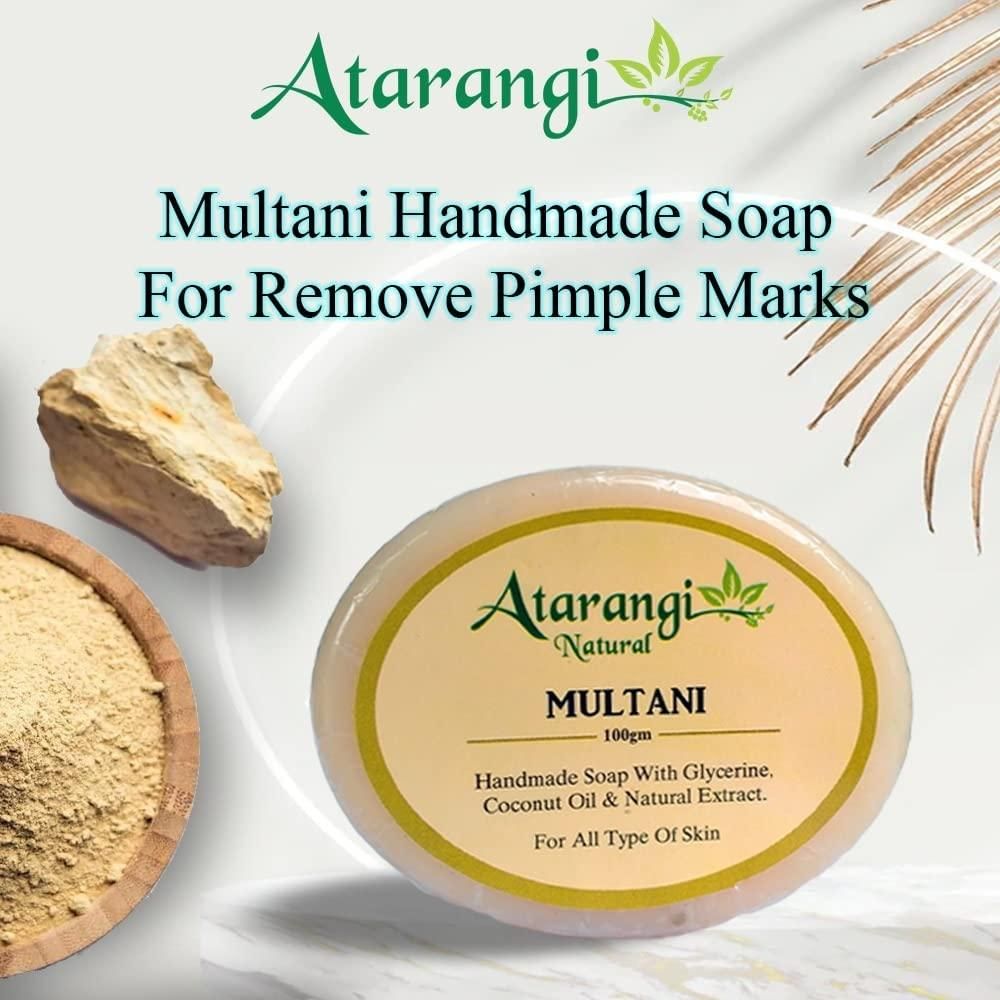Multani Mitti Handmade Soap With Multani Mitti For Remove Pimple Marks (Pack Of 4) - Luxury Ways