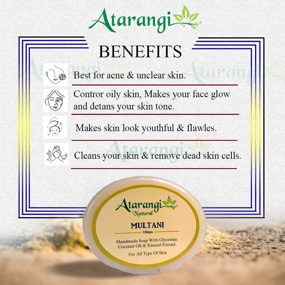 Multani Mitti Handmade Soap With Multani Mitti For Remove Pimple Marks (Pack Of 4) - Luxury Ways