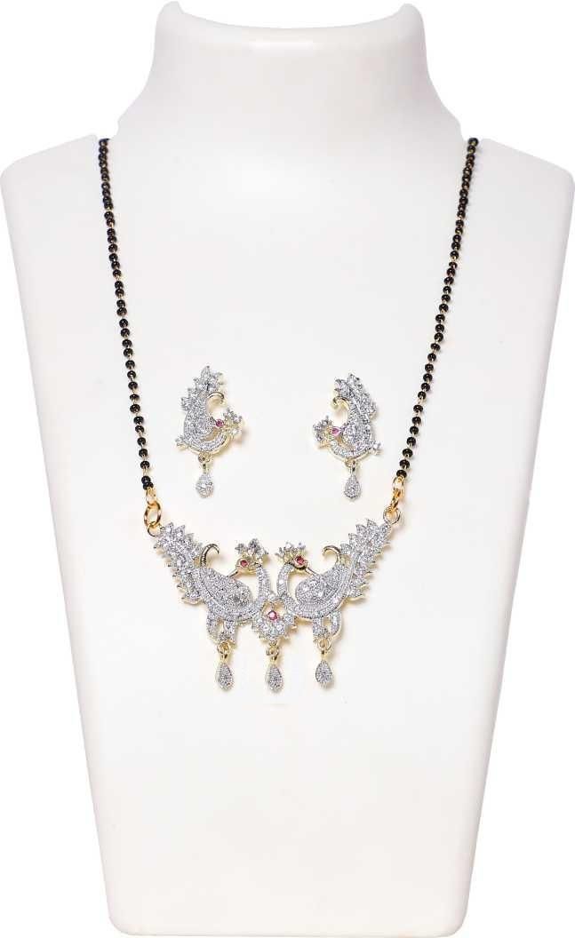 New Alloy American Diamond Mangalsutra - Luxury Ways