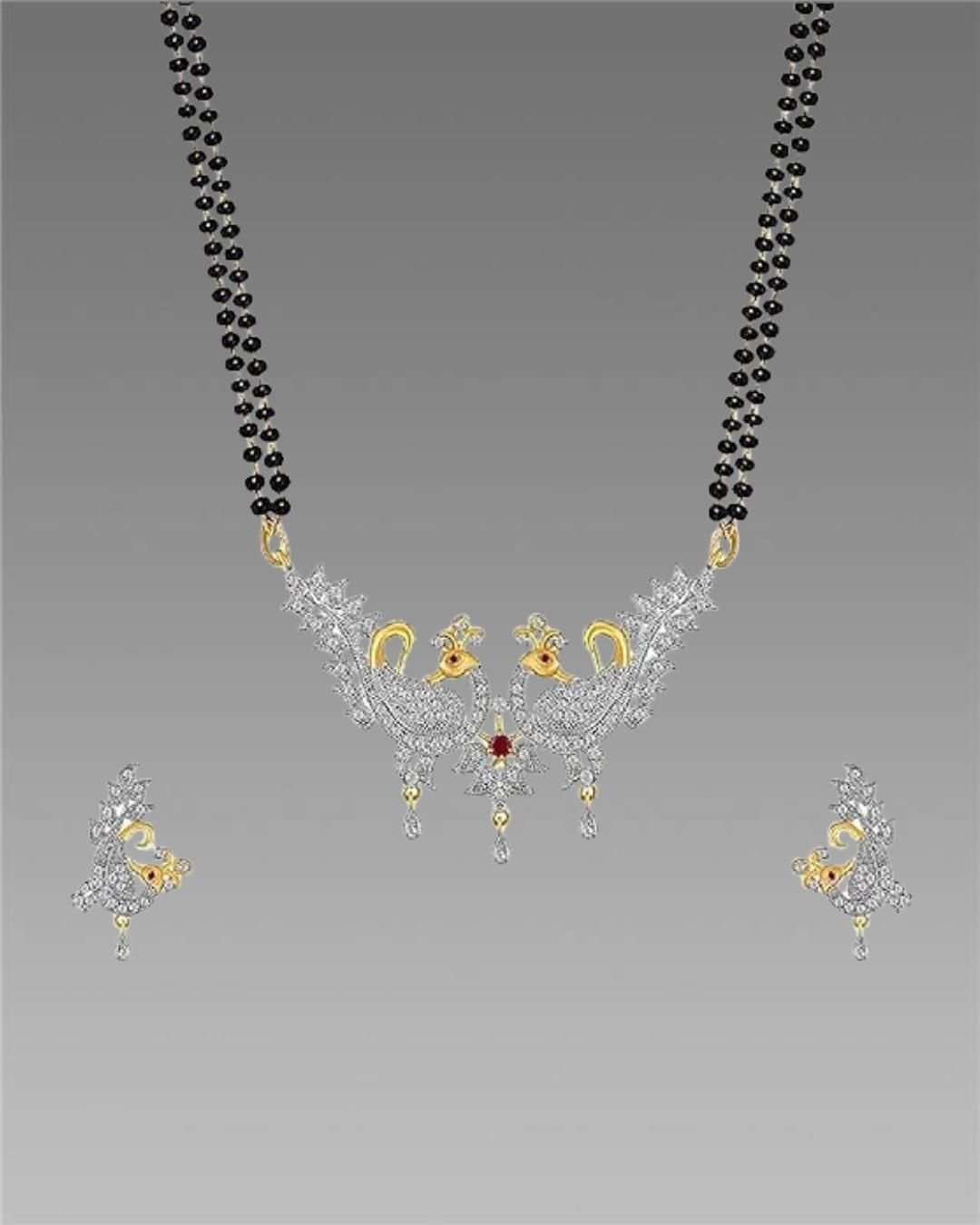 New Alloy American Diamond Mangalsutra - Luxury Ways