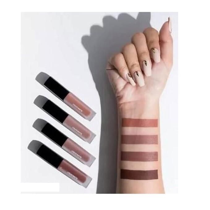 Nude Red Edition Different Shades Liquid Lipstick Set of 4 (16ml) - Luxury Ways