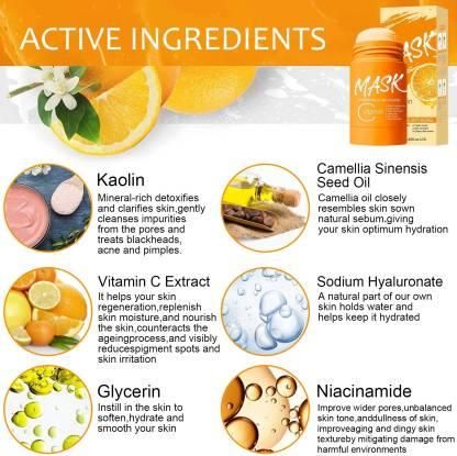 Purifying Orange Vitamin C Clay Face Mask Stick - Luxury Ways