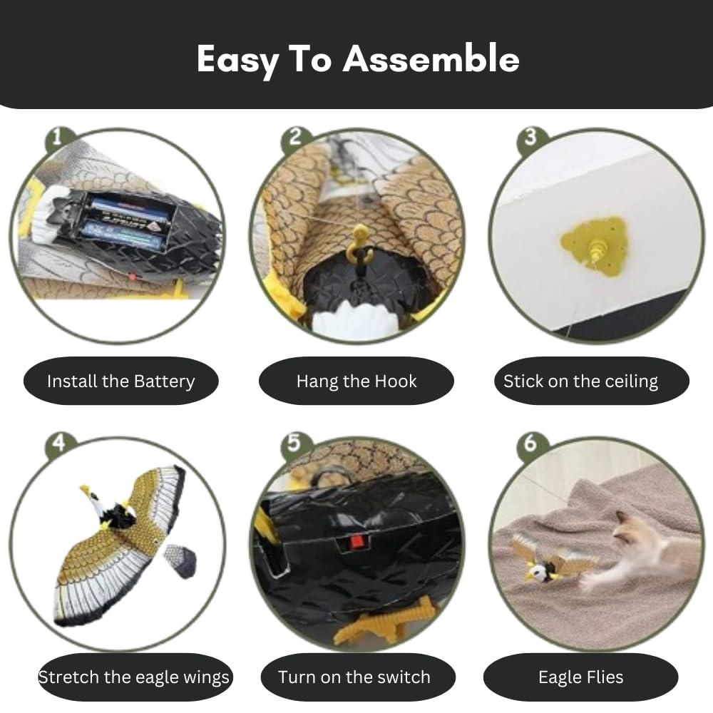 Realistic Flying Eagle Bird Toy with Spread Wings - Luxury Ways