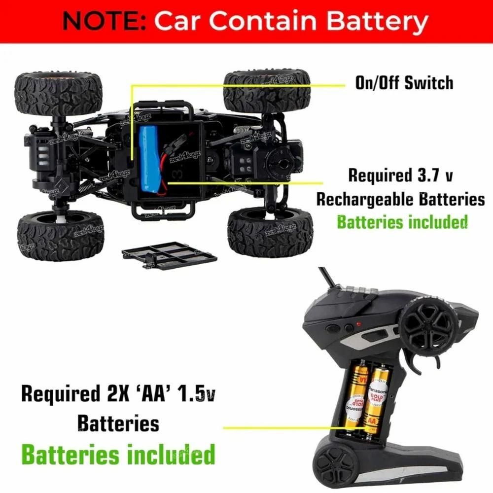 Remote Controlled Rock Crawler Monster Truck Toy Vehicle for Kids. - Luxury Ways