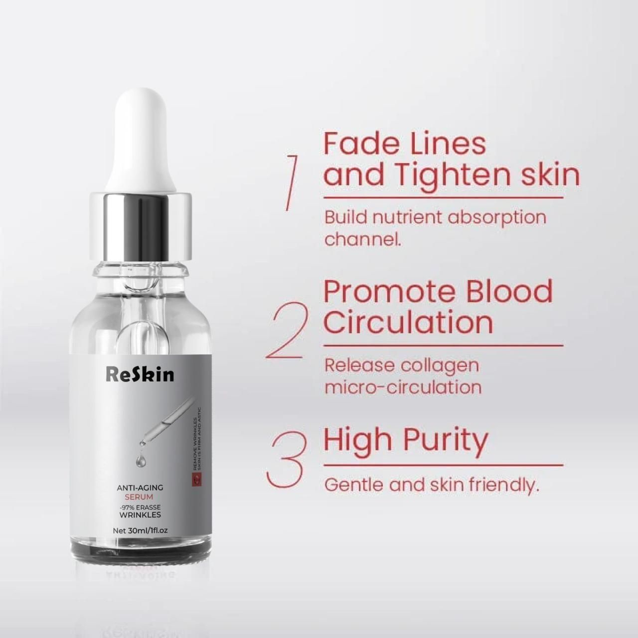 Revitalize Your Skin with Reskin Anti - Aging Face Serum 30ml - Luxury Ways