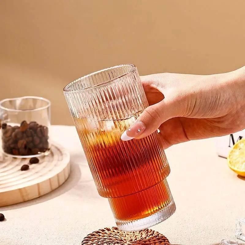 Ribbed Shape Glass with Wood Cap - Luxury Ways