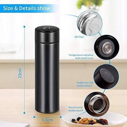 Stainless Steel Temperature Water Bottle Thermos, Double Wall Vacuum Intelligent Cup with LCD Smart Display (500 ML) - Luxury Ways