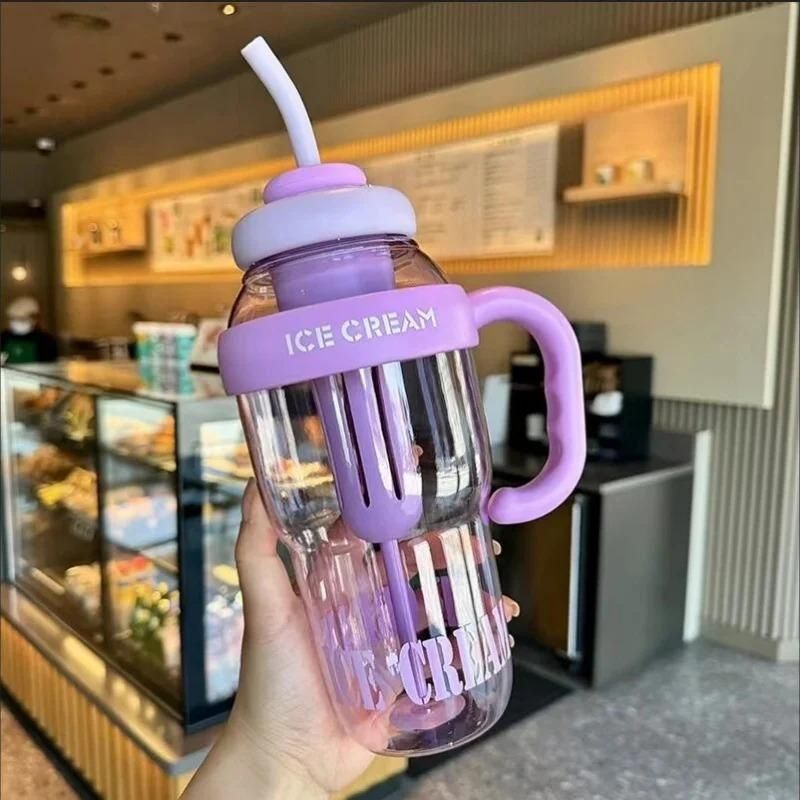 Water Bottle with Handle and Straw - Luxury Ways