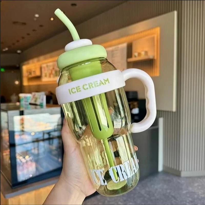 Water Bottle with Handle and Straw - Luxury Ways