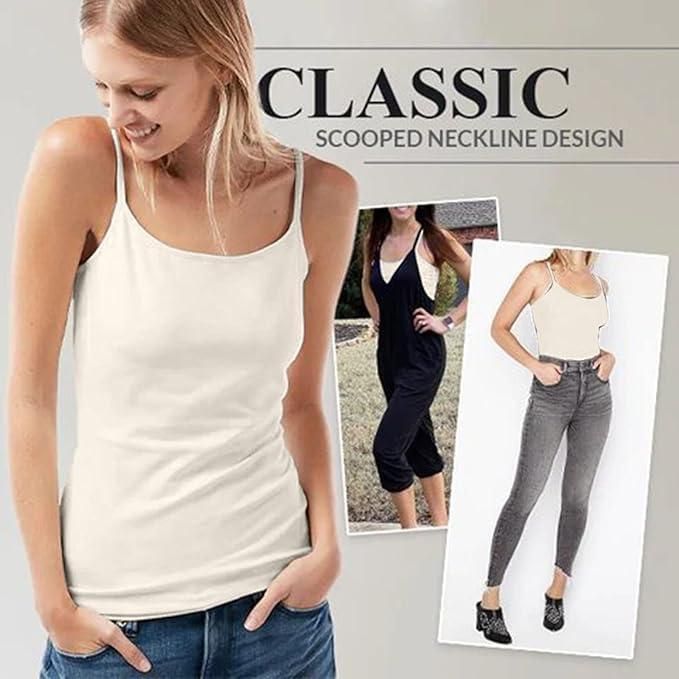 Women's Loose Cami with Built - in Tank Top (Pack of 2) - Luxury Ways