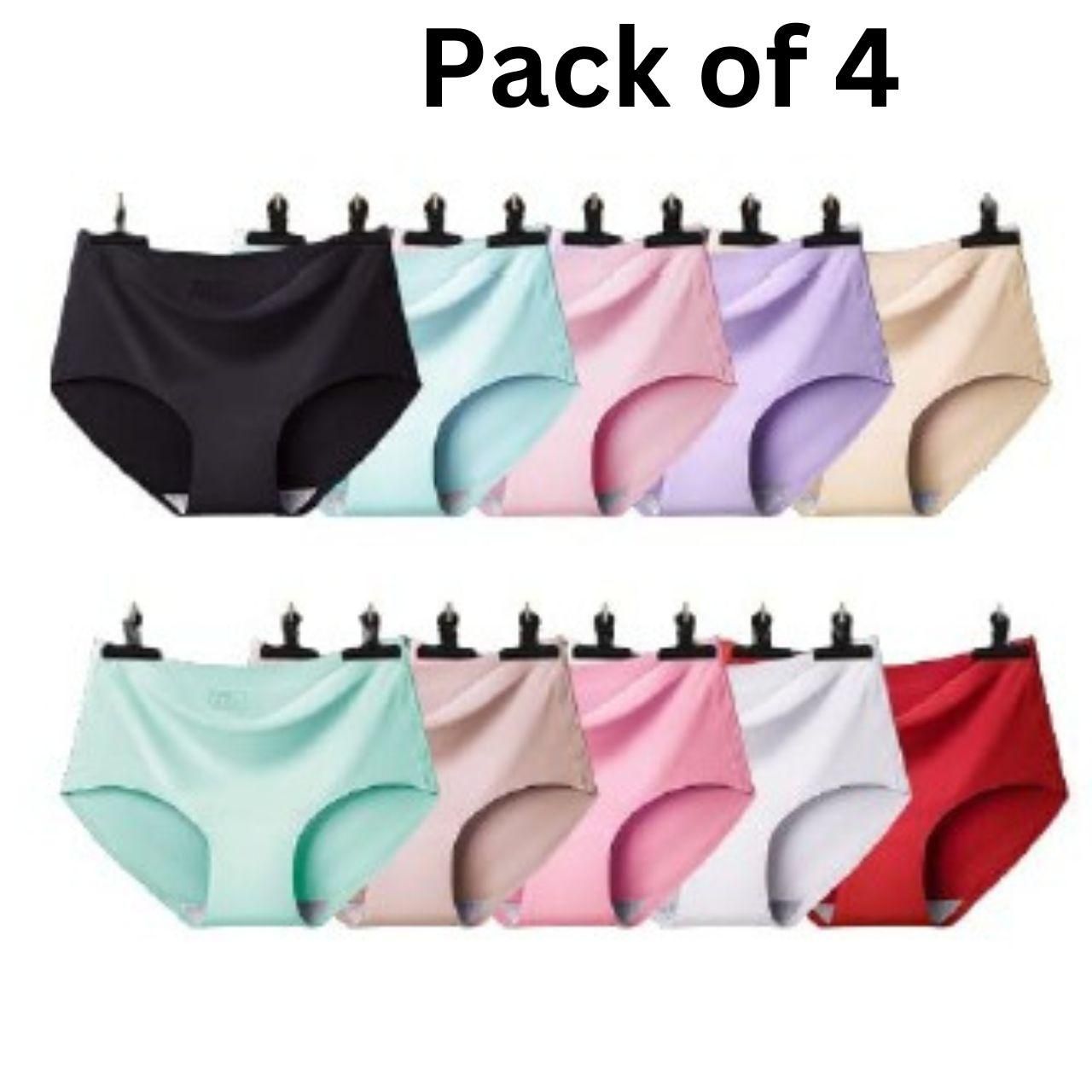 Women's Seamless Underwear for Women (Multicolor) (Pack of 4) - Luxury Ways