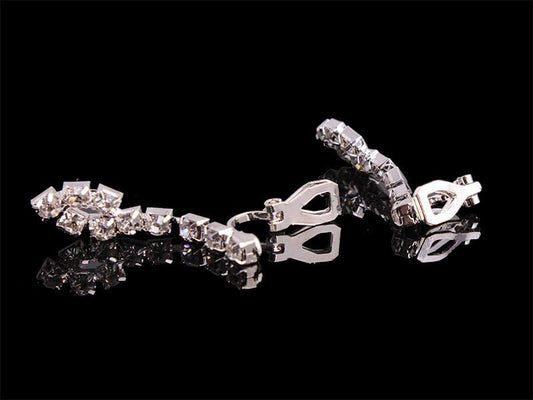 4 Pieces Rhinestones Necklace Set With Earrings Ring And Bracelet Fashion Jewelry For Women - Luxury Ways