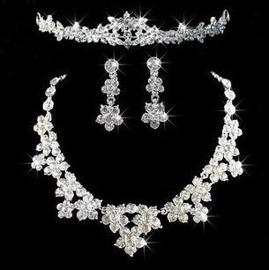 Bridal three sets necklace, European and American wedding accessories, wedding jewelry set - Luxury Ways