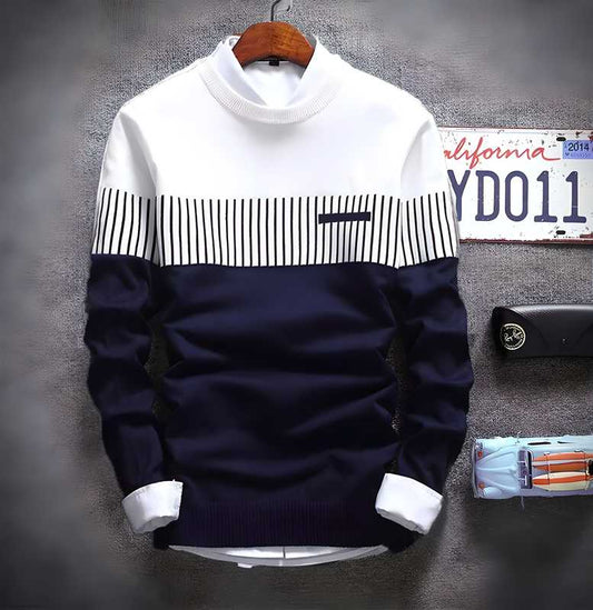 Cotton Blend Color Block Full Sleeves T-Shirts - Luxury Ways