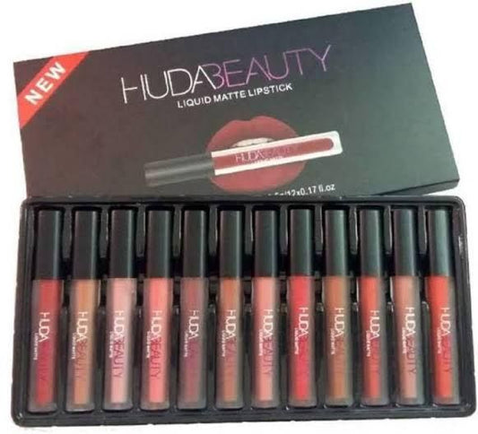 Huda Beauty matte Finishing Lipstick ( Pack of 12 ) - Luxury Ways
