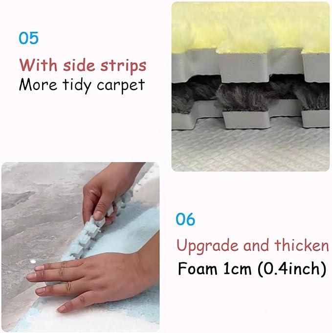 Interlocking Carpet Tiles Mat (6pc) - Luxury Ways