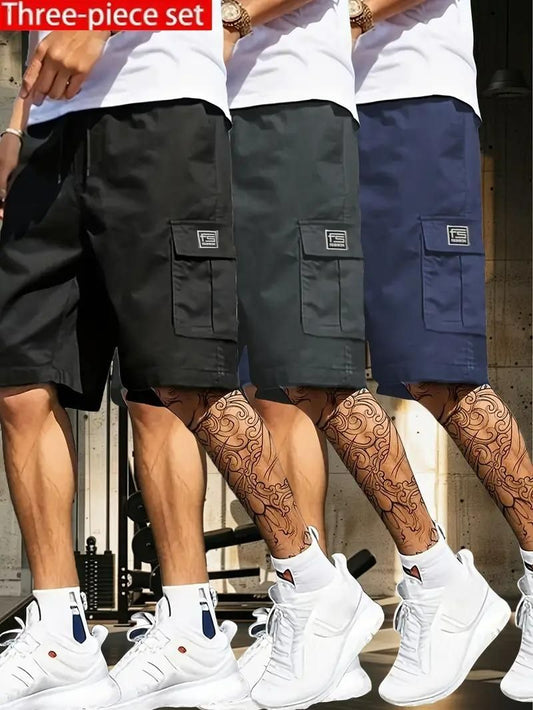 Men's Cotton Casual Cargo Shorts Pack of 3 - Luxury Ways