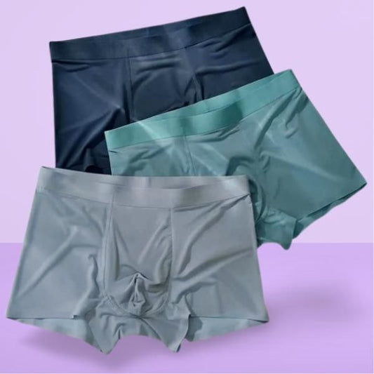 Men's Ice Silk Briefs Boxers (Pack of 3) - Luxury Ways