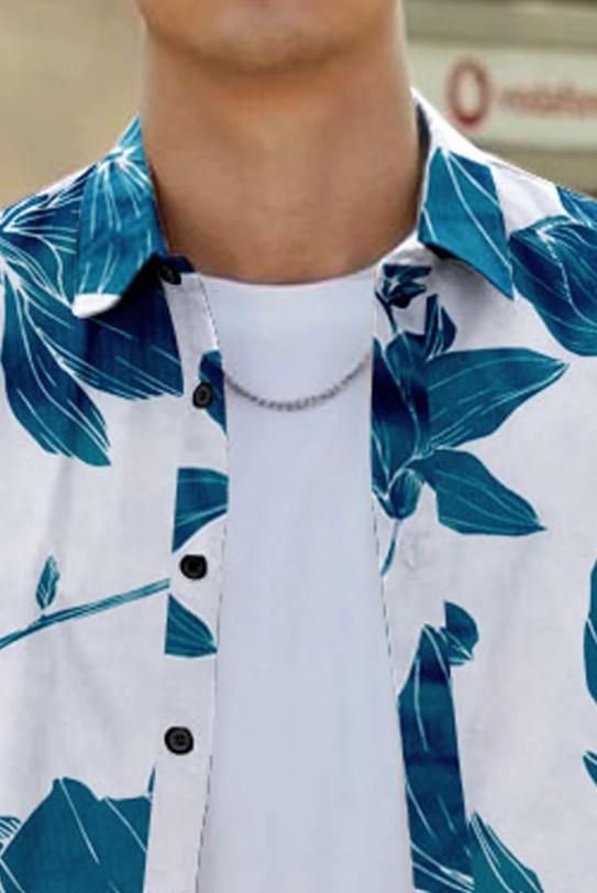 Men's Printed Half Sleeves Regular Collar Casual Shirt - Luxury Ways